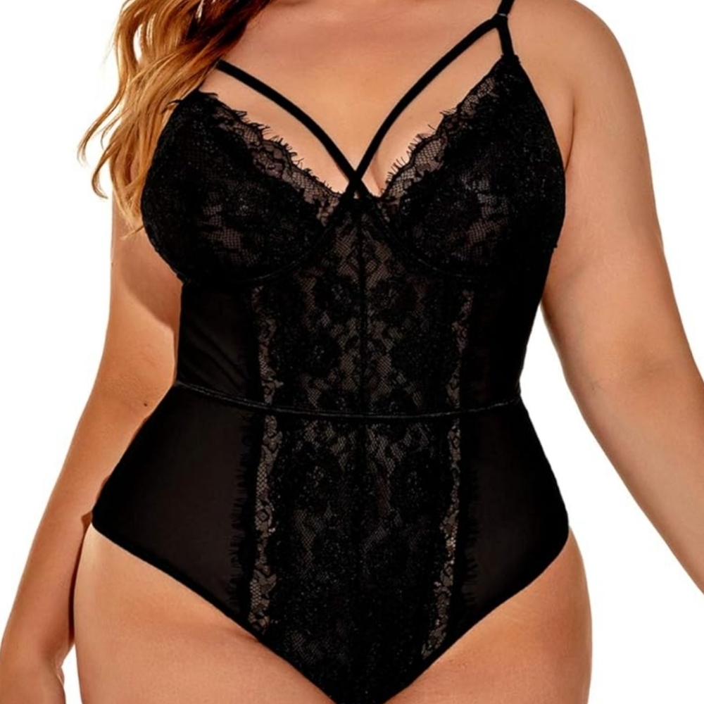 Black lace bodysuit